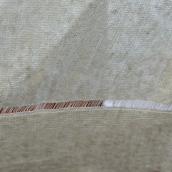 Hôtel Particulier off white linen blend poncho top - Picture 10 of 11